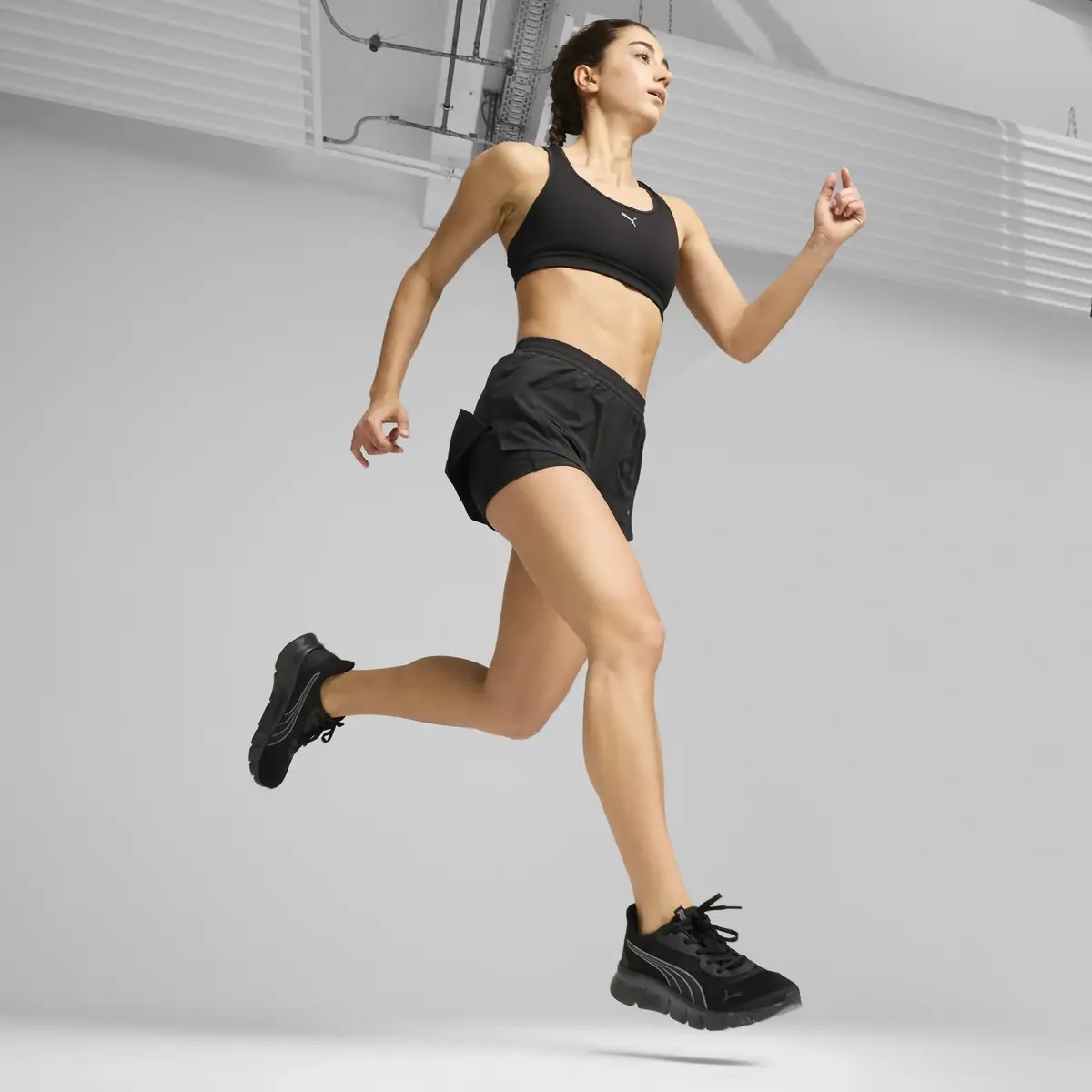 Puma FlexFocus Lite Modern Siyah Unisex Yürüyüş ve Koşu Ayakkabısı