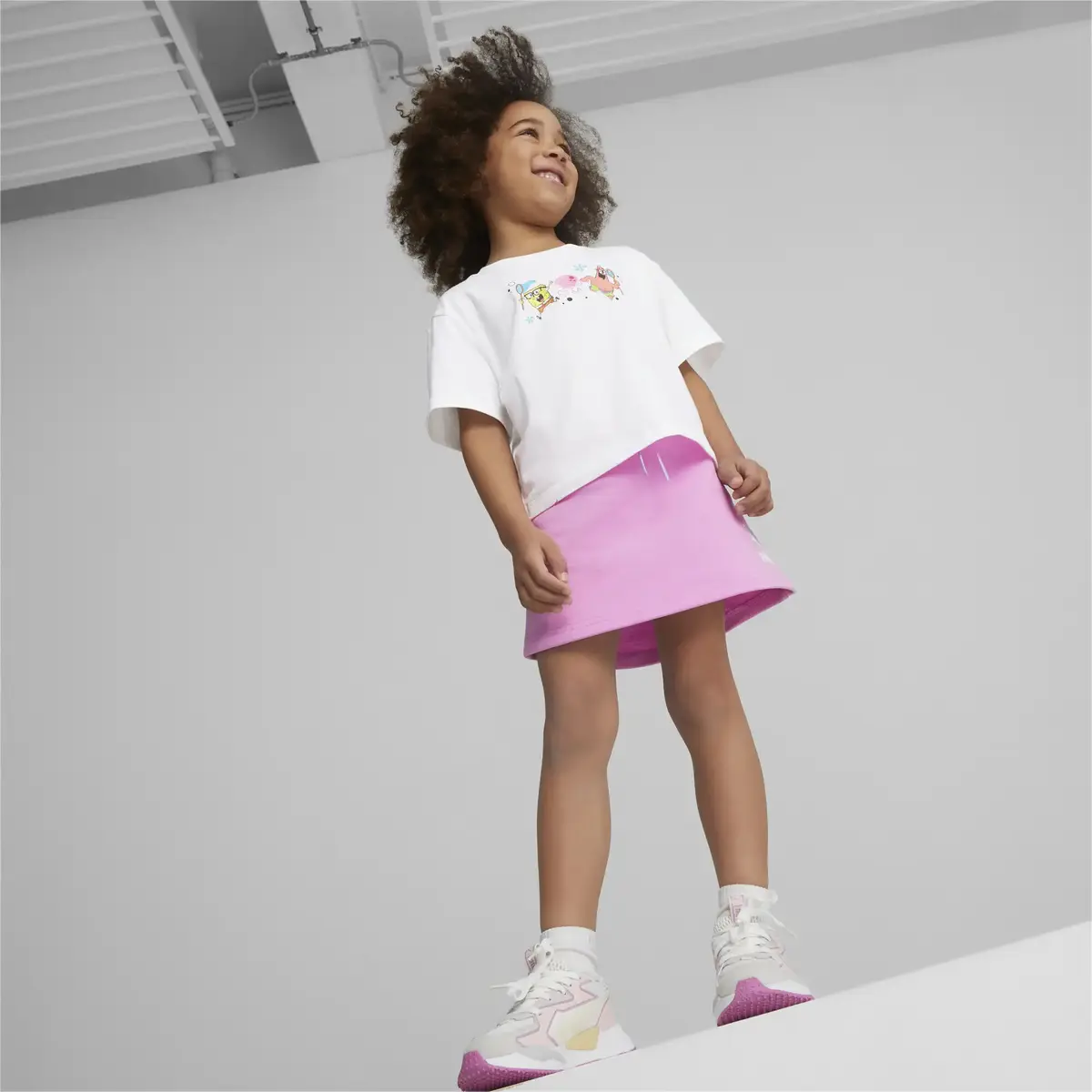 PUMA x SPONGEBOB Girls Tee Beyaz Çocuk T-Shirt