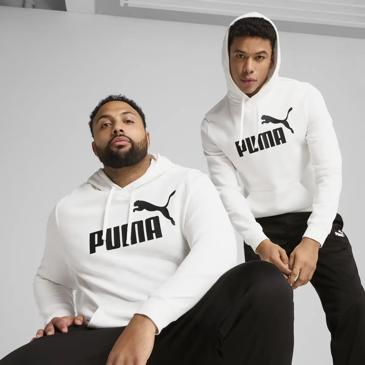 Puma ESS No1 Logo Hoodie Beyaz Erkek Sweatshirt