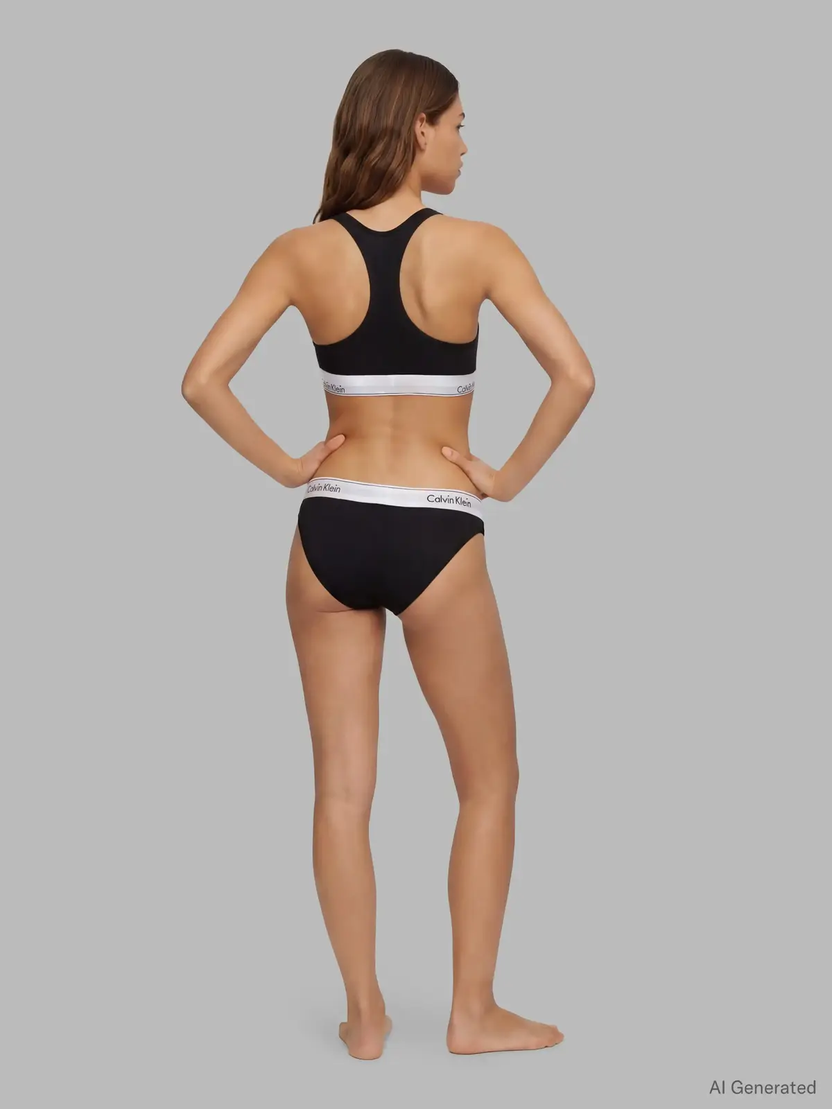 Calvin Klein BRALETTE 2PK Mavi-Siyah 2li Paket Sporcu Sütyeni