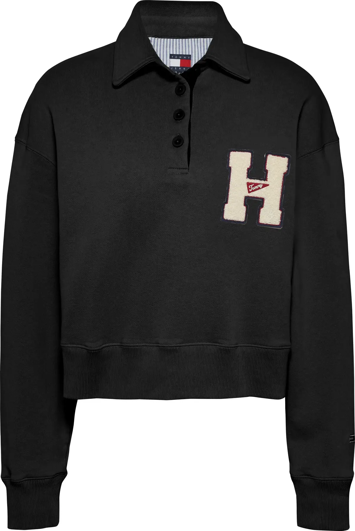 Tommy Hilfiger TJW H GRAPHIC HWK PO, BDS Siyah Kadın Sweatshirt