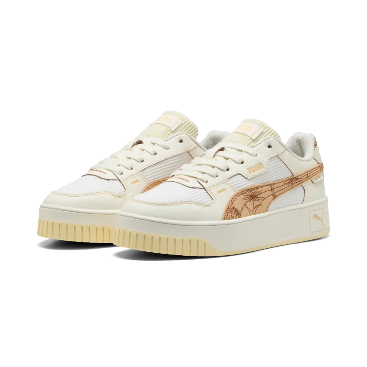 Puma Carina Street Lux Crafted F Krem Kadın Spor Ayakkabı & Sneaker