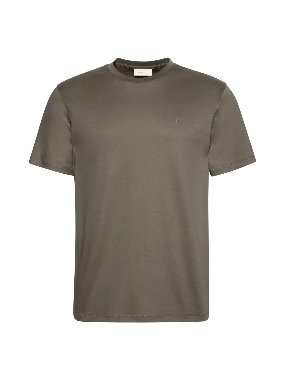 Calvin Klein SS SUPIMA CHEST EMB, PAY Kahverengi Erkek T-Shirt