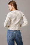 Calvin Klein PLATED SWEATER CARDI, YBI Beyaz Kadın Hırka