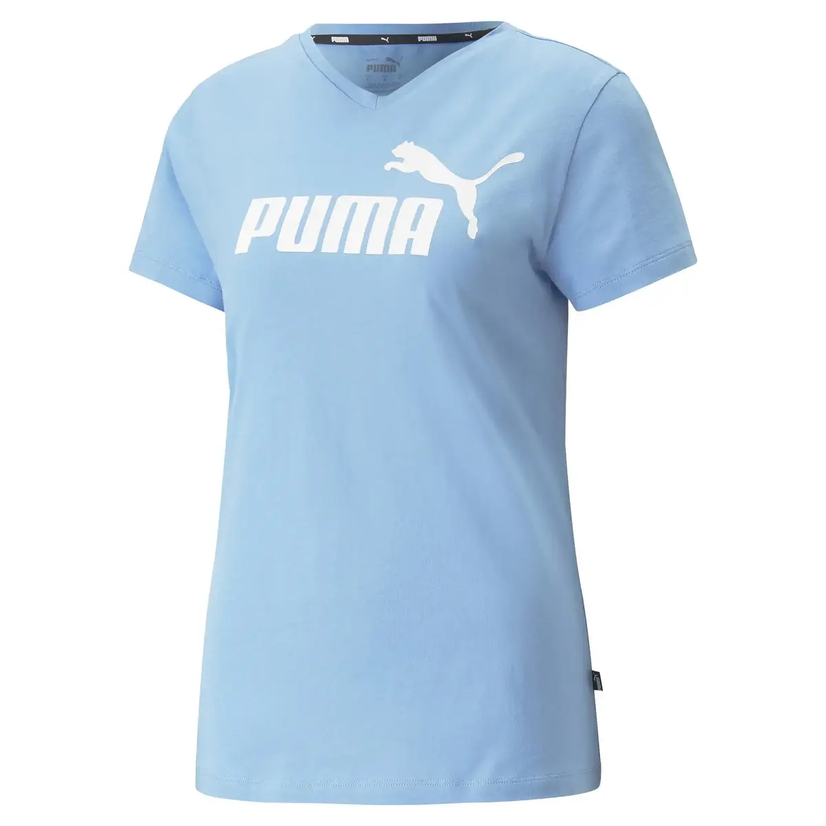 Puma ESS V-Neck Tee Mavi Kadın T-Shirt