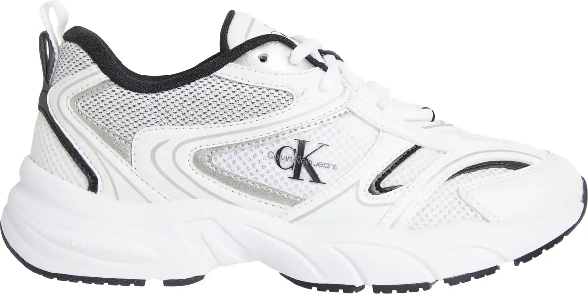 Calvin Klein RETRO TENNIS MESH ML, 01W Beyaz Kadın Spor Ayakkabı & Sneaker