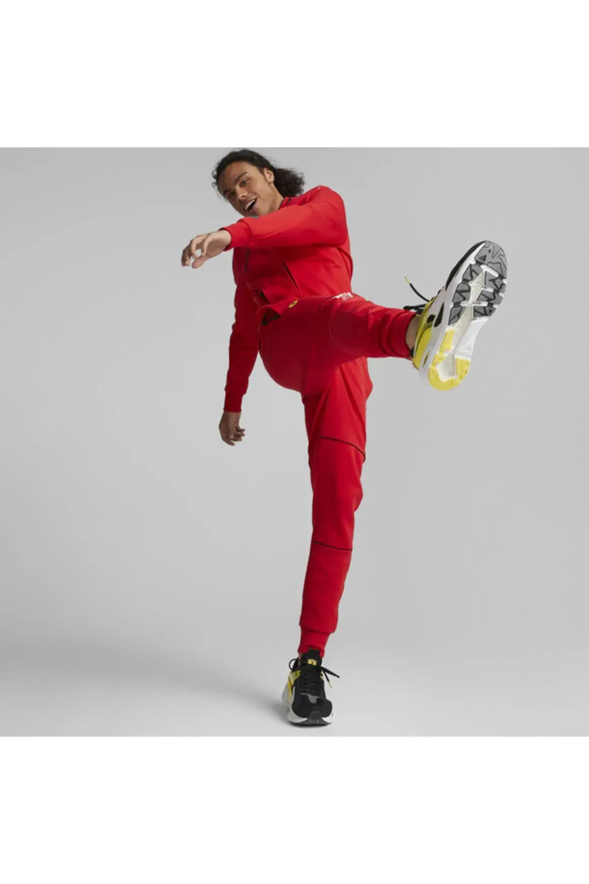Puma Ferrari Style Hooded Sweat Jacket Kırmızı Erkek Fermuarlı Hoodie