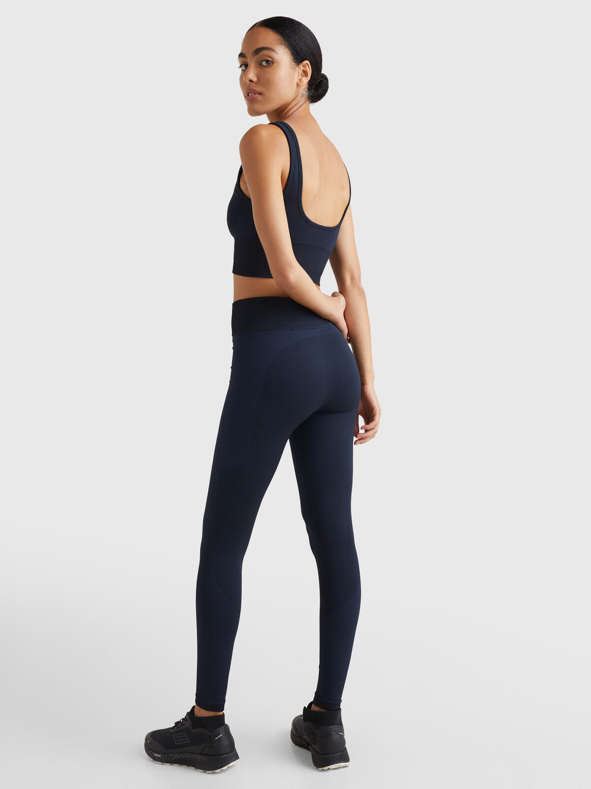 Tommy Hilfiger HW SHINY SEAMLESS LE Kadın Siyah Tayt