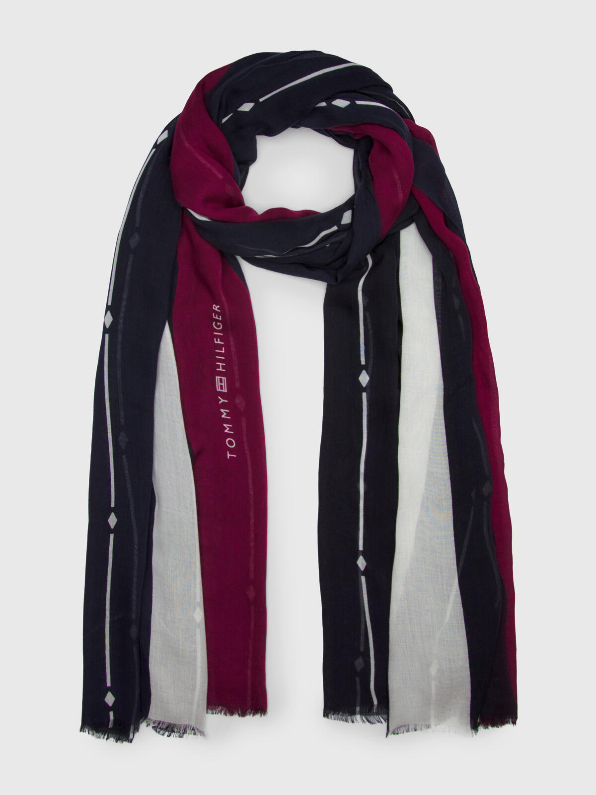 Tommy Hilfiger ESSENTIAL FLAG MODAL Kadın Kırmızı Atkı