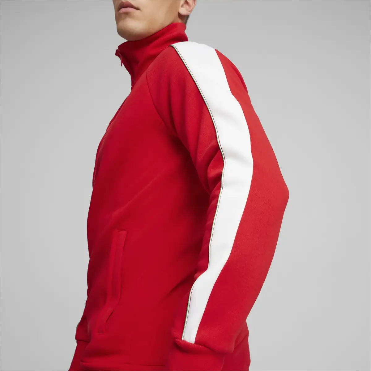 Puma Ferrari Race Iconic T7 Track Jacket Kırmızı Erkek Sweatshirt
