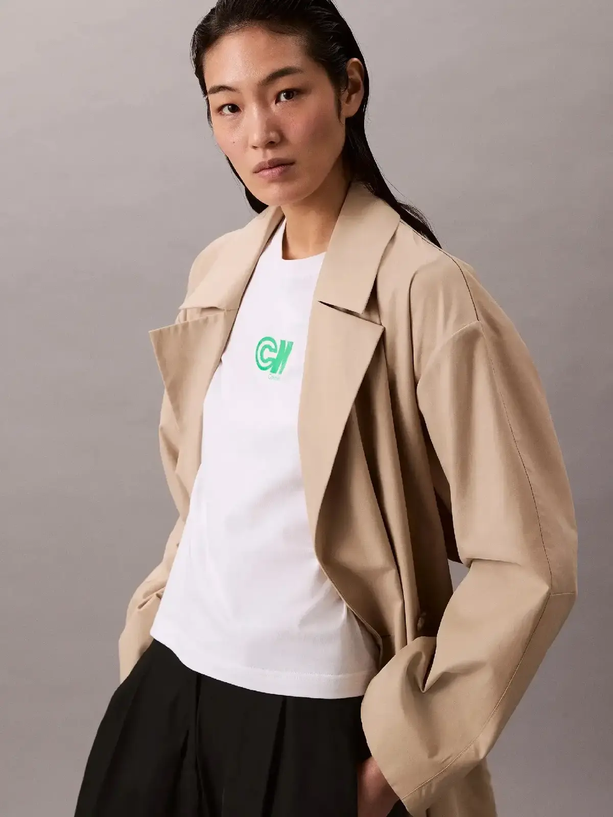 Calvin Klein SS ARCHIVE LOGO JERSEY CLASSIC C Beyaz Kadın Tişört Calvin Klein SS ARCHIVE LOGO JERSEY CLASSIC C Beyaz Kadın Tişört