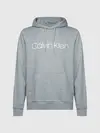 Calvin Klein COTTON LOGO HOODIE Erkek Gri Hoodie