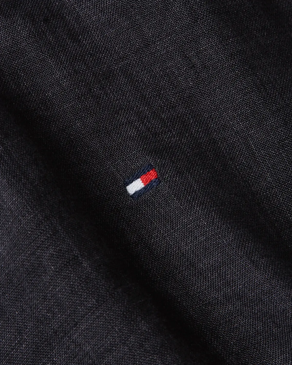 Tommy Hilfiger PIGMENT DYED LINEN R, BDS Siyah Erkek Gömlek