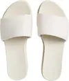 Calvin Klein FLATFORM SANDAL SLID, AEO Krem Kadın Terlik