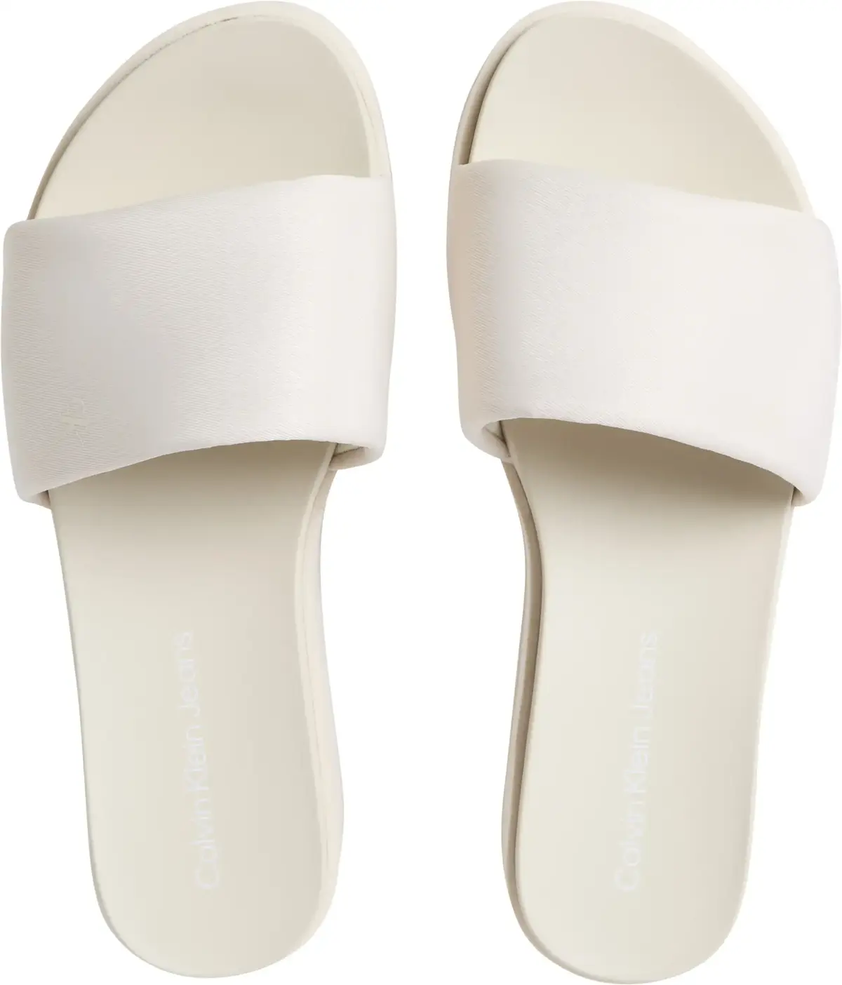 Calvin Klein FLATFORM SANDAL SLID, AEO Krem Kadın Terlik