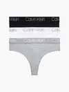 Calvin Klein 3PK HIGH WAIST THONG Kadın Siyah Tanga Set