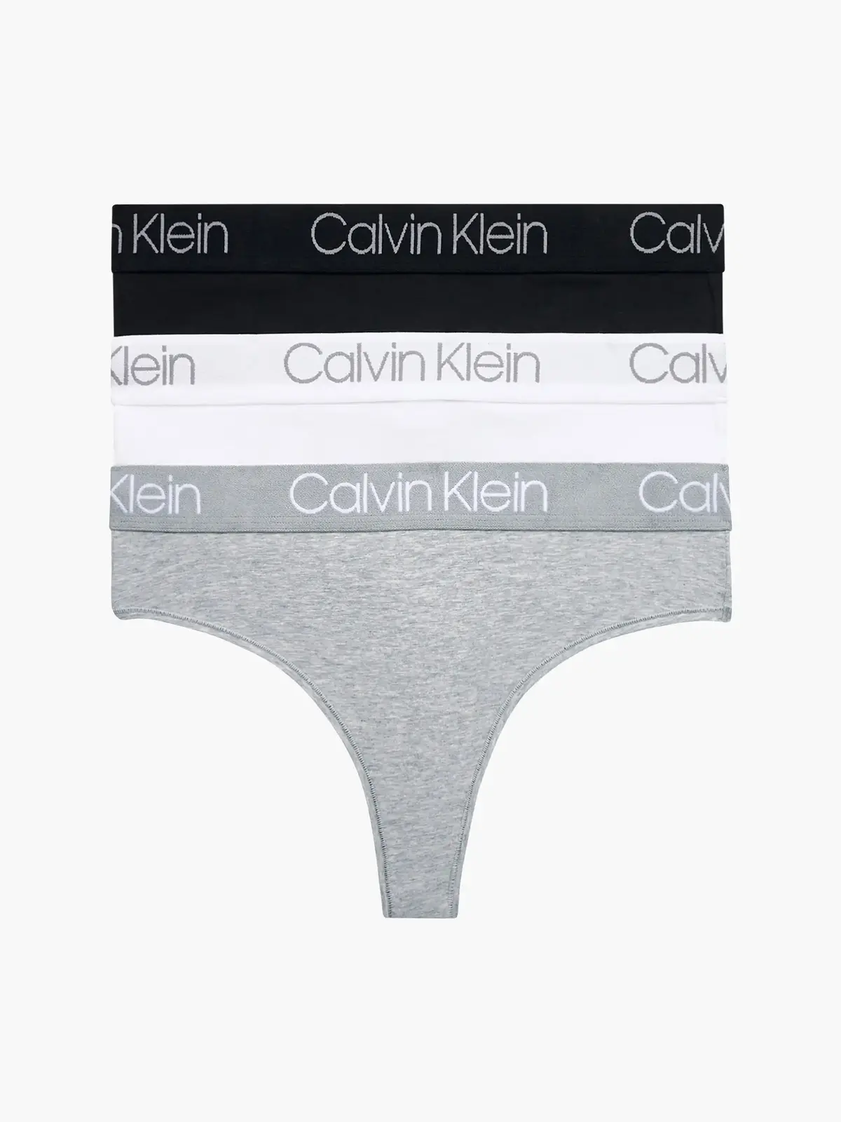 Calvin Klein 3PK HIGH WAIST THONG Kadın Siyah Tanga Set