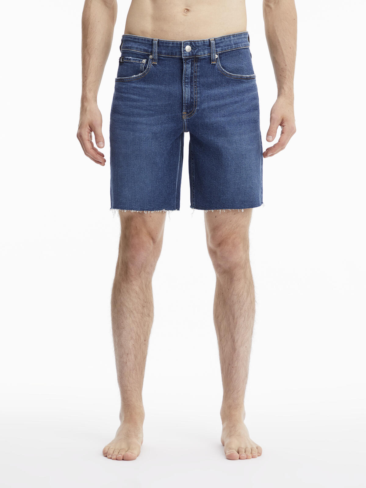 Calvin Klein MID-THIGH SHORT Erkek Mavi Kot Şort