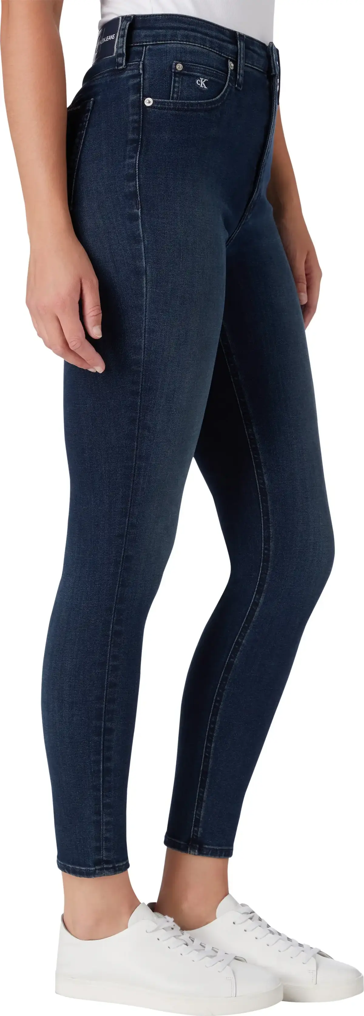 Calvin Klein HIGH RISE SUPER SKIN Kadın Mavi Kot Pantolon