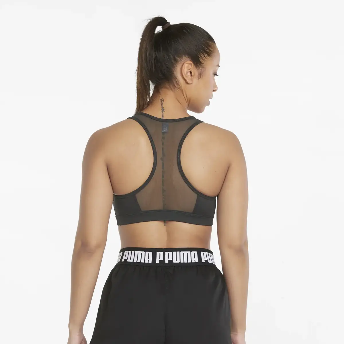 Puma Mid 4Keeps Graphic Bra PM Siyah Kadın Sütyen & Bralet