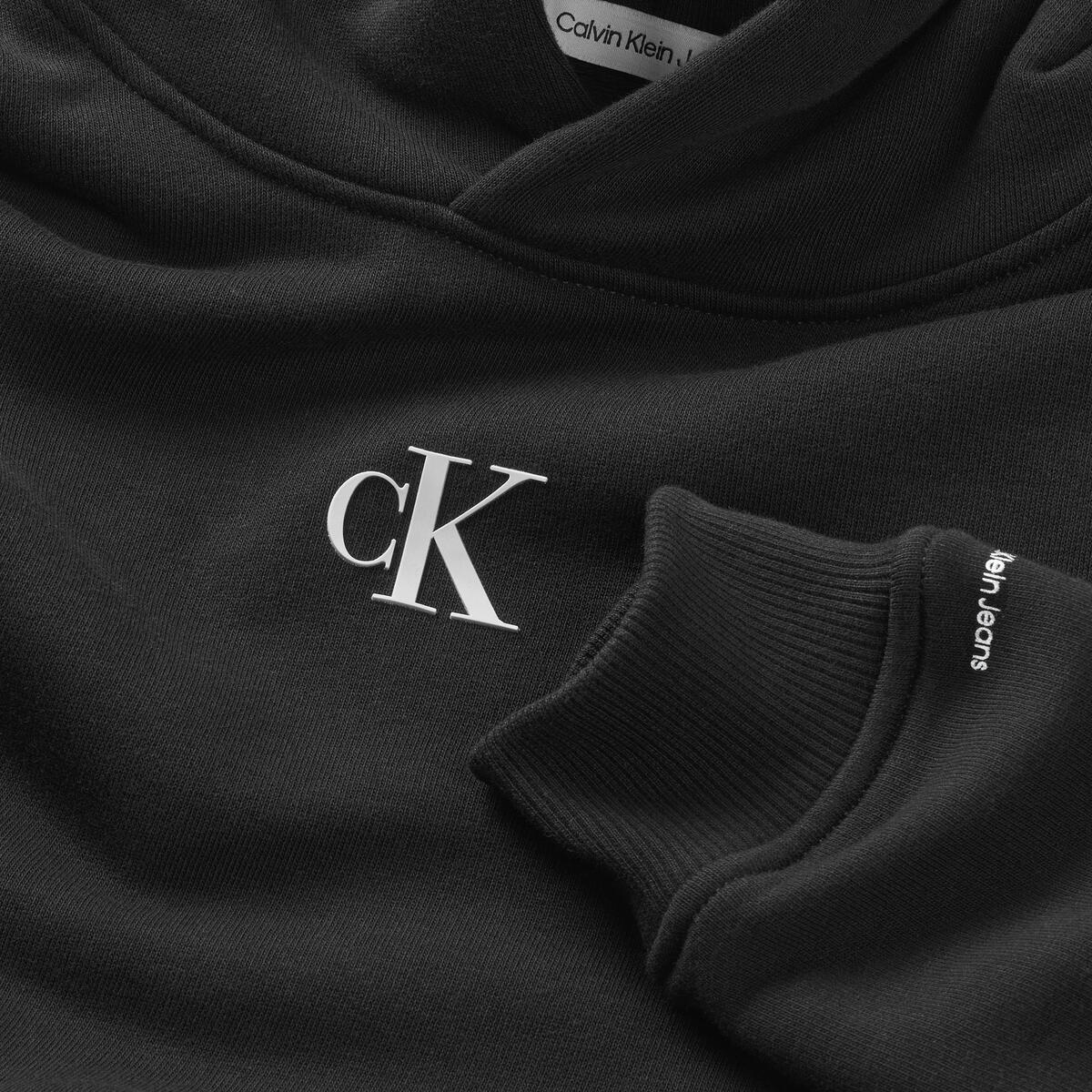 Calvin Klein CK LOGO BOXY HOODIE Kadın Siyah Hoodie