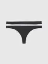 Calvin Klein THONG 2PK Kadın Siyah Tanga Set