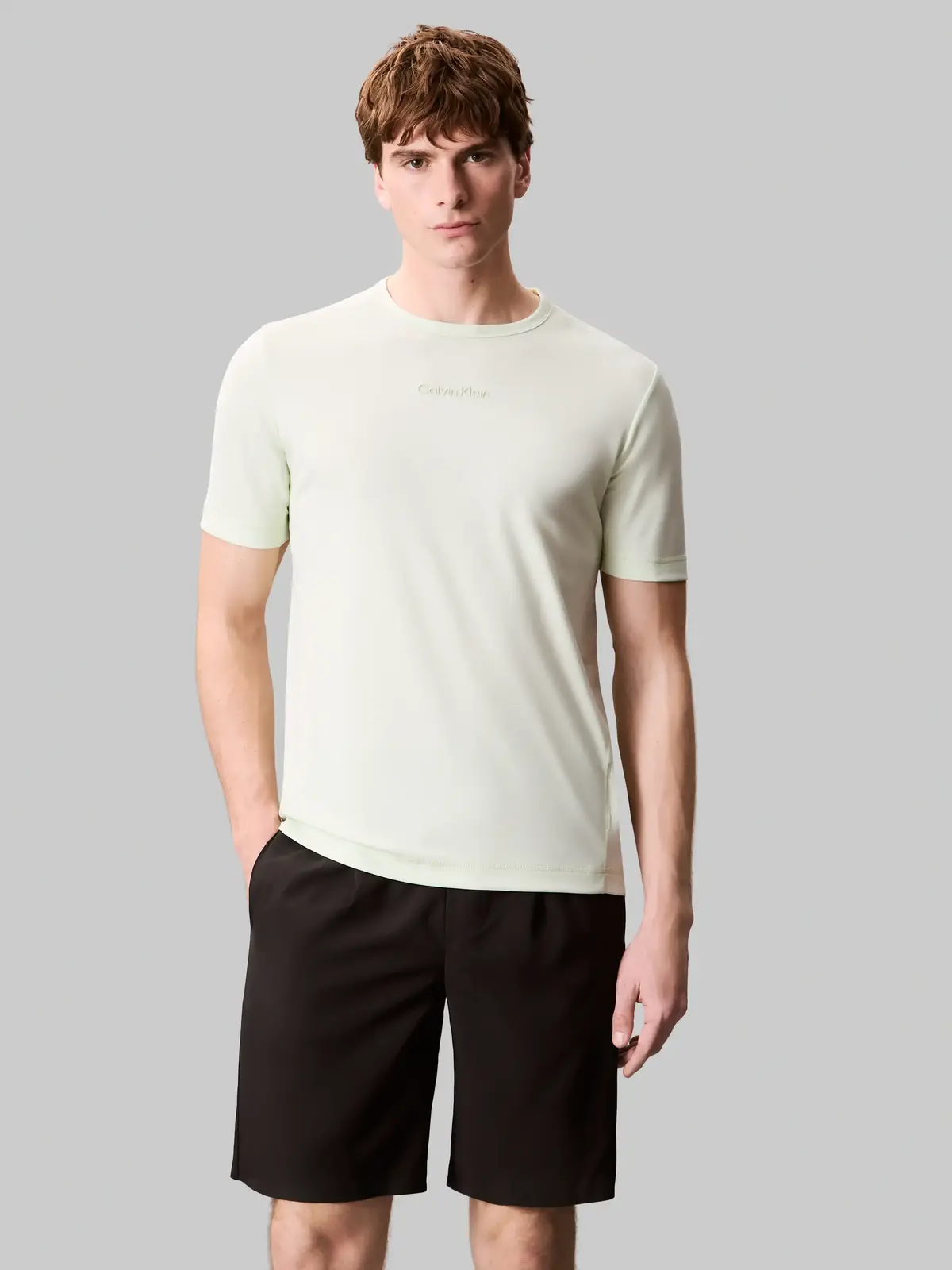 Calvin Klein WO - S/S T-SHIRT Yeşil Erkek Tişört