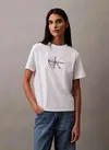 Calvin Klein HERO SS CLASSIC MONOLOGO CNECK T Beyaz Kadın Tişört