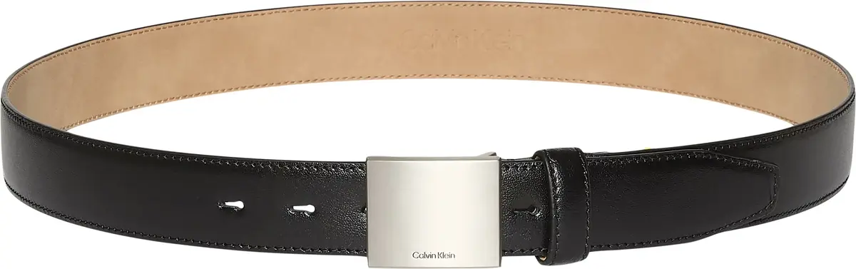 Calvin Klein TITLECASE PLAQUE BUCKLE 32MM Erkek Siyah Kemer