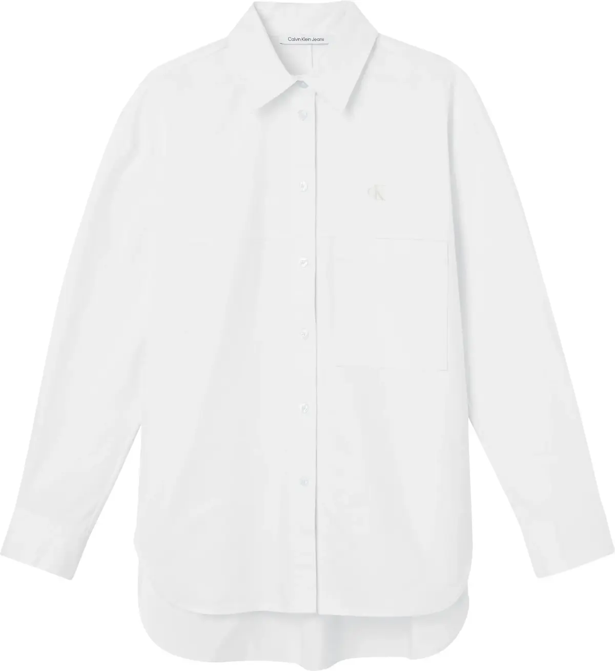 Calvin Klein CK COTTON OVERSHIRT Kadın Beyaz Gömlek