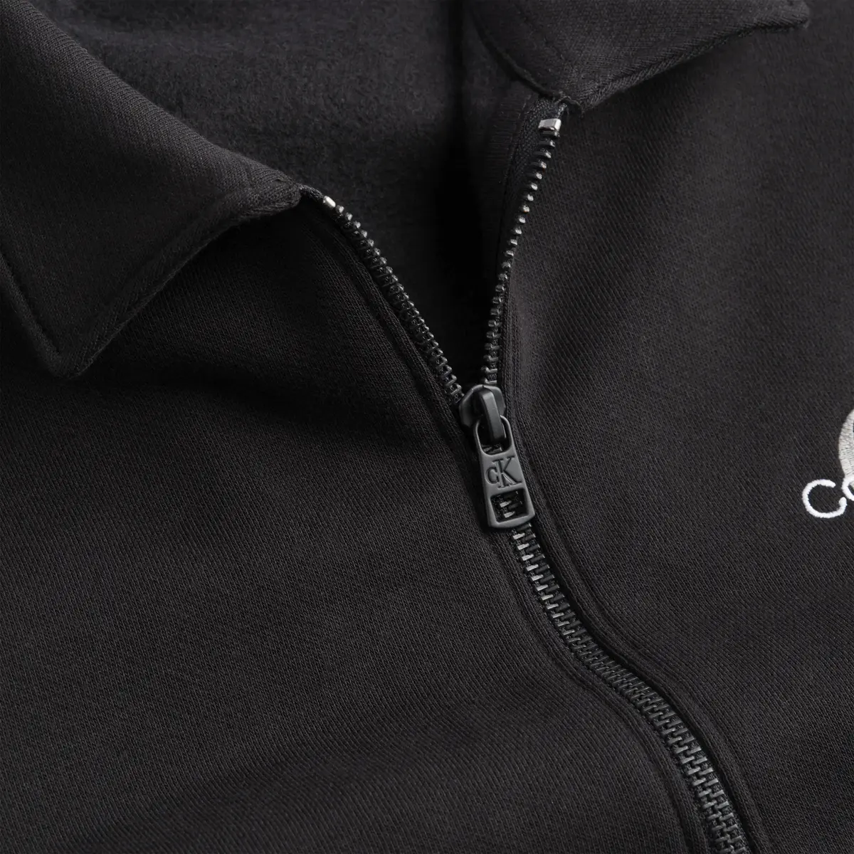 Calvin Klein MONOLOGO QUARTER ZIP Erkek Siyah Sweatshirt