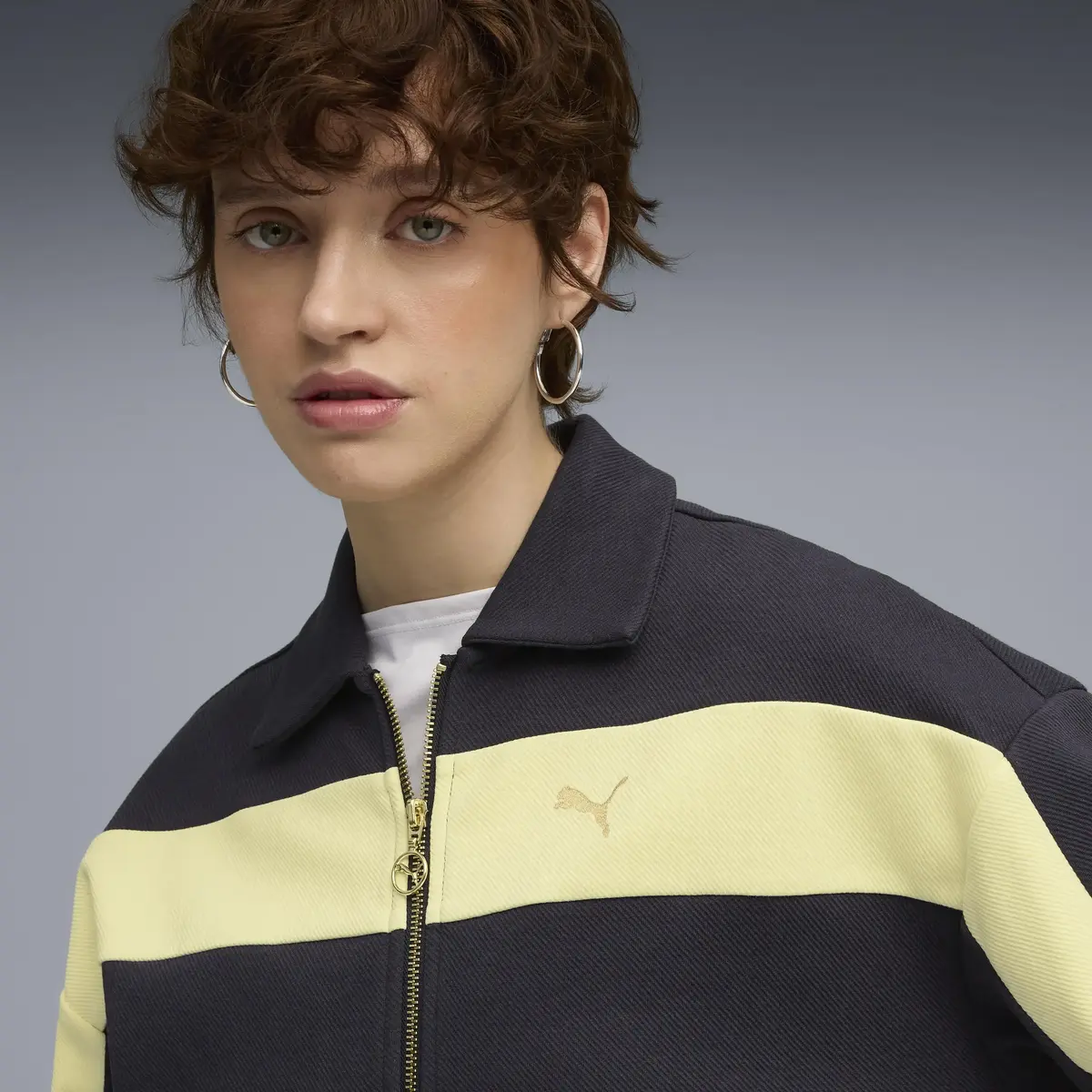 Puma T7 Relaxed Track Jacket Lacivert Kadın Ceket