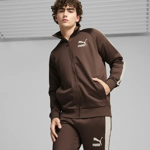 Puma T7 ICONIC Track Jacket Kahverengi Erkek Fermuarlı Ceket