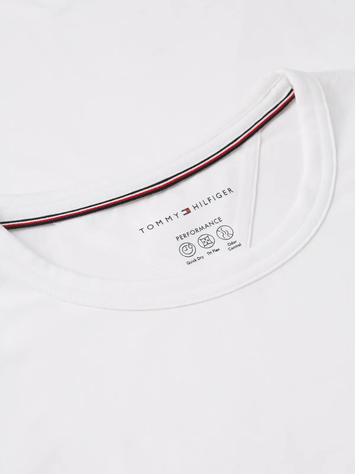 Tommy Hilfiger PERFORMANCE TEE Erkek Beyaz T-shirt