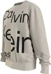 Calvin Klein BOLD DISRUPTED LOGO Erkek Krem Sweatshirt