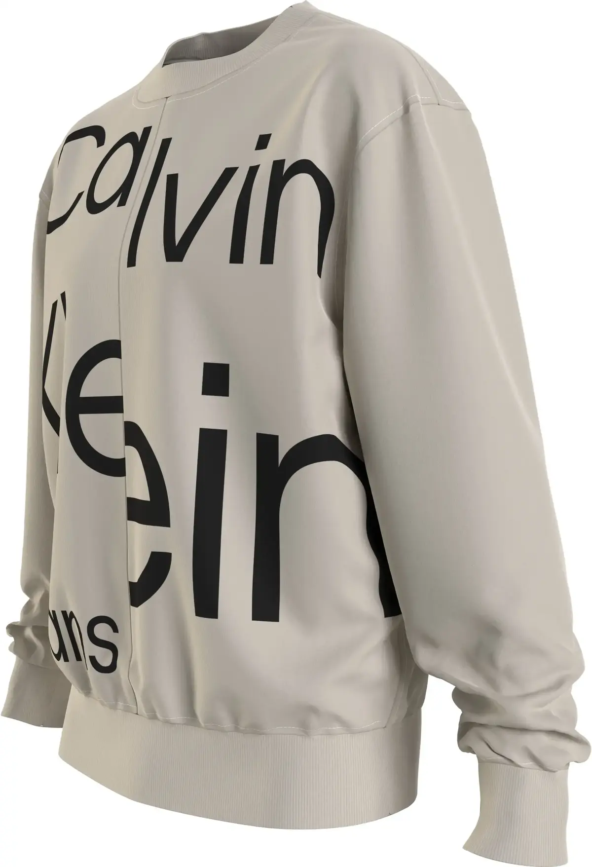 Calvin Klein BOLD DISRUPTED LOGO Erkek Krem Sweatshirt