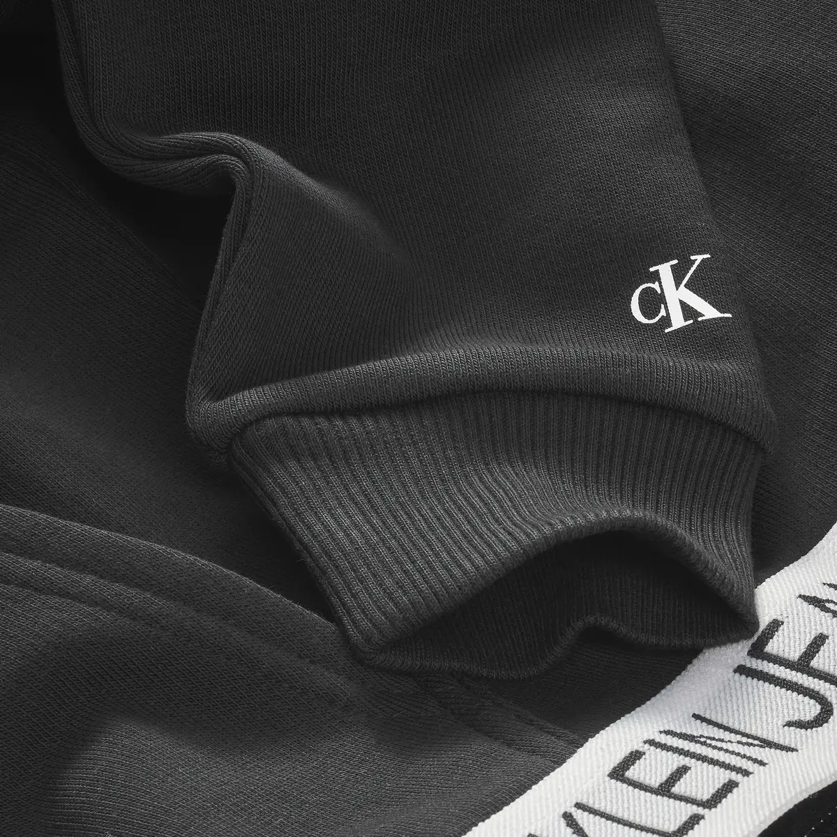Calvin Klein LOGO TAPE ZIP THROUG Kadın Siyah Sweatshirt