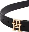 Tommy Hilfiger TH LOGO 2.5, BDS Siyah Kadın Kemer