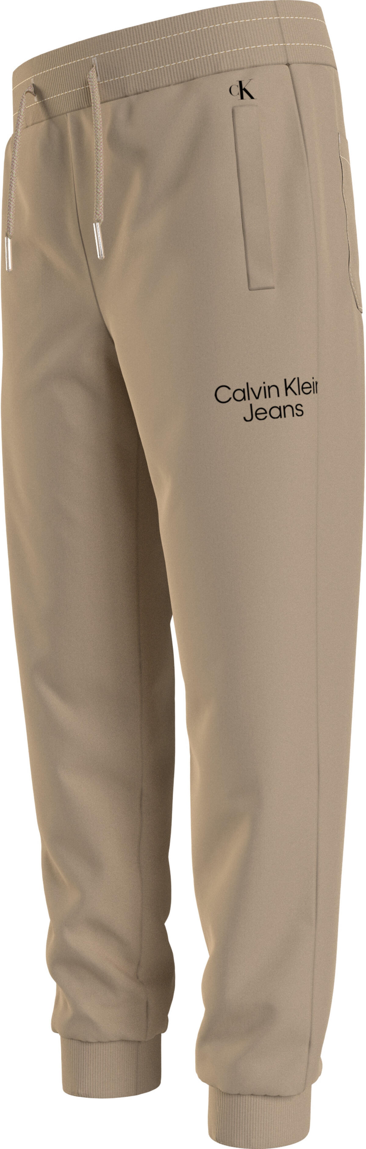 Calvin Klein CKJ STACK LOGO SWEAT Erkek Krem Eşofman Altı