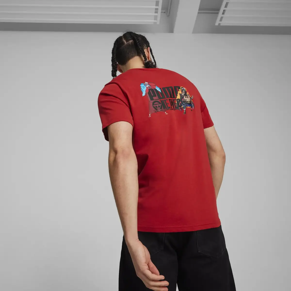 PUMA X ONE PIECE Graphic Tee Bordo Erkek T-Shirt