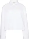 Calvin Klein SOLID BOXY CROPPED SHIRT Kadın Beyaz Gömlek