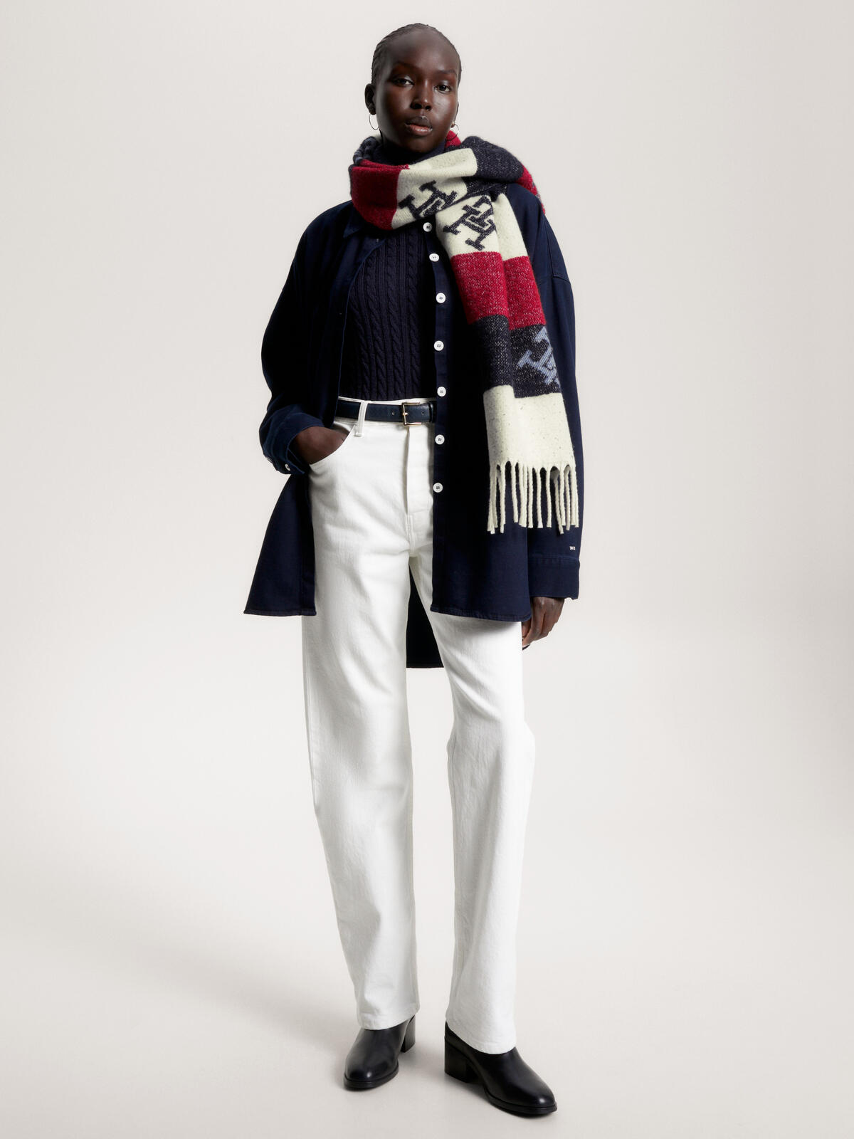 Tommy Hilfiger LIMITLESS CHIC CB SC Kadın Renkli Atkı