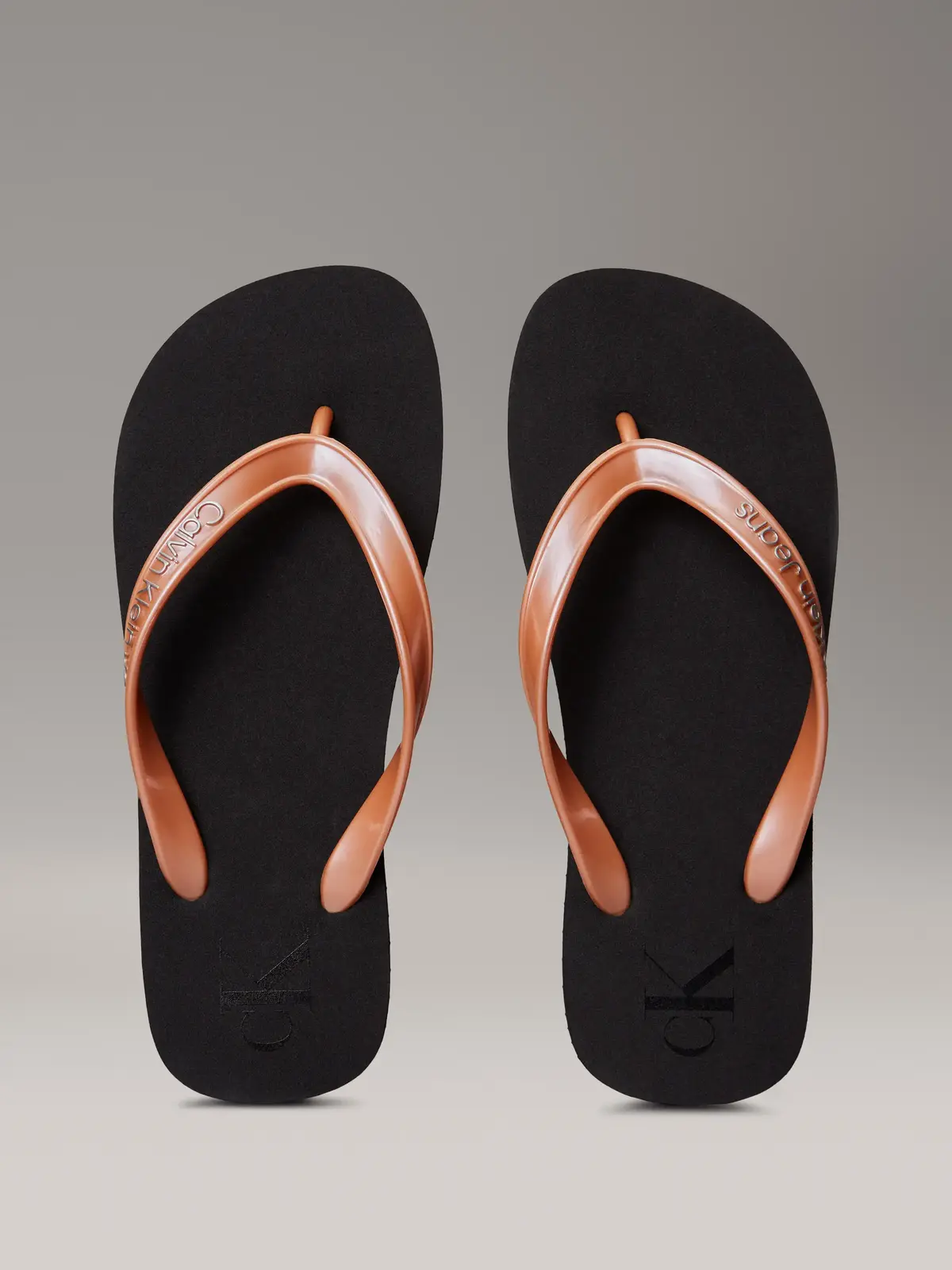 Calvin Klein BEACH SANDAL MONOLOG Kahve-Siyah Kadın Parmak Arası Terlik