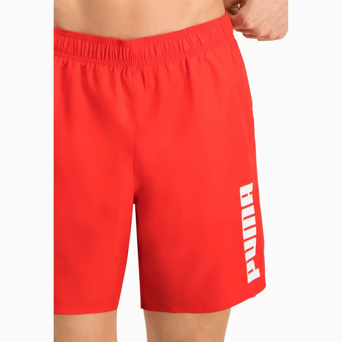 Puma Swim Men Mıd Shorts 1P Navy Kırmızı Erkek Şort