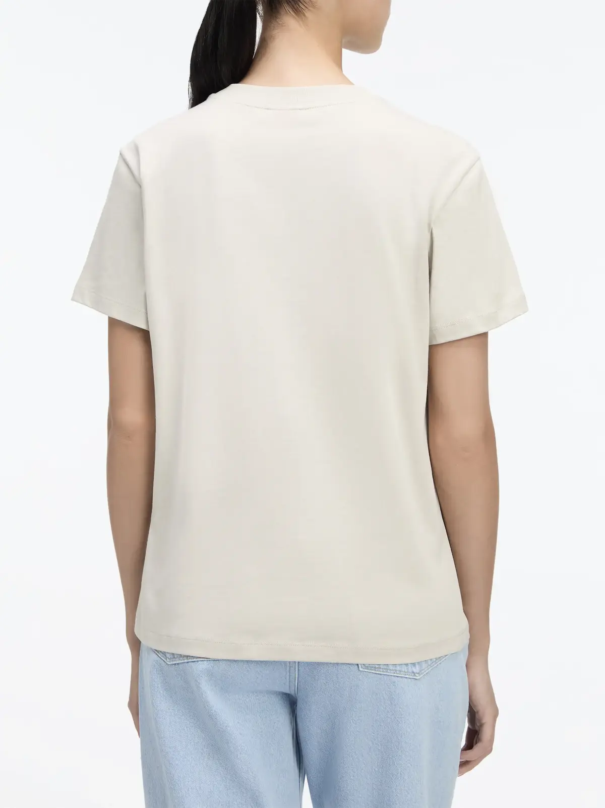 Calvin Klein HERO LOGO REGULAR T-, PE0 Krem Kadın T-Shirt & Polo