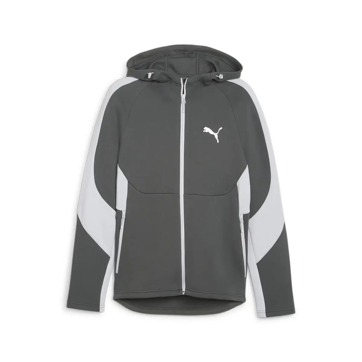 Puma EVOSTRIPE Full-Zip Hoodie DK Gri Erkek Sweatshirt