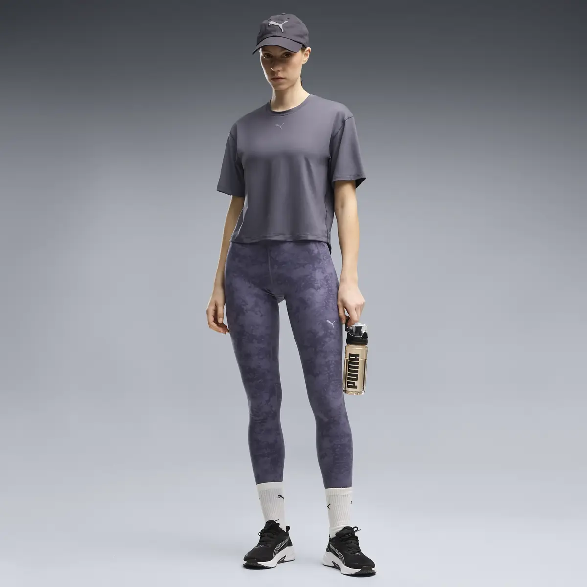 Puma W CLOUDSPUN RELAXED TEE Mavi Kadın T-Shirt