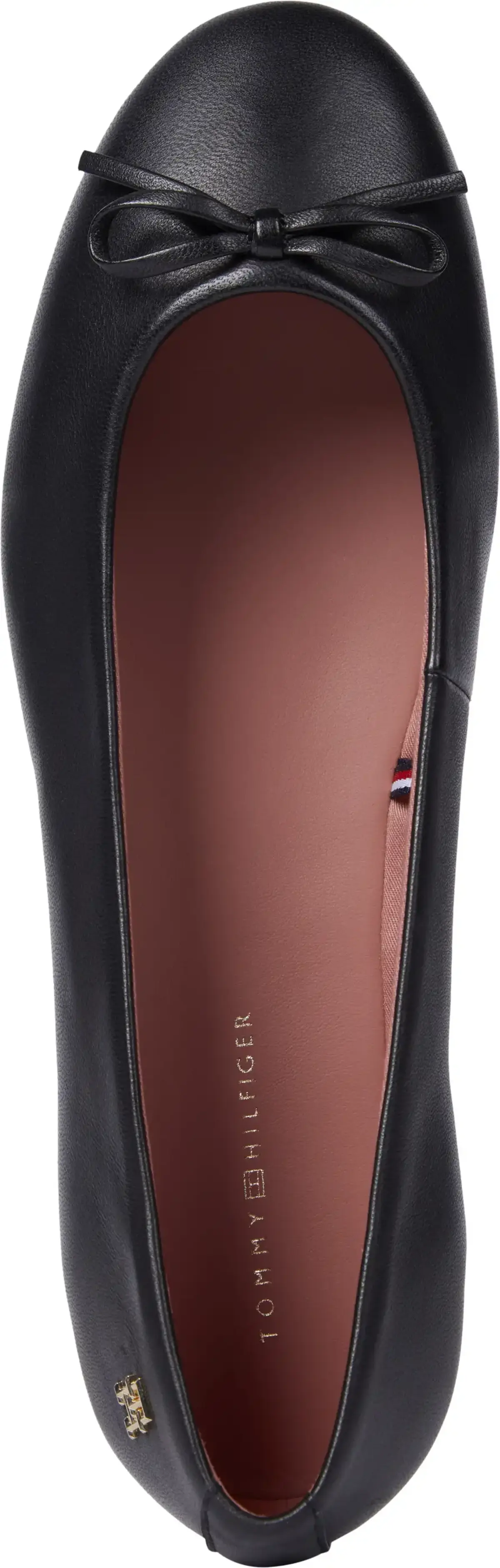 Tommy Hilfiger BALLERINA LEATHER FL, BDS Siyah Kadın Babet
