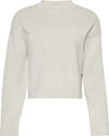 Calvin Klein Long Sleeve Smooth Cotton CK Int Beyaz Kadın Sweatshirt