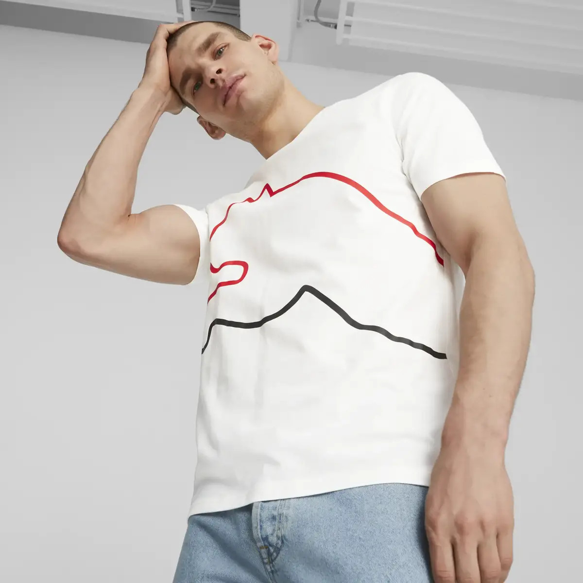 Puma GRAPHICS Big Cat Tee Beyaz Erkek T-Shirt & Polo